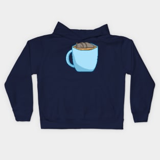 Hippo in a cup of coffee Kids Hoodie